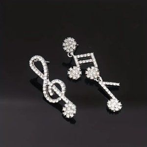 🍏50% OFF/3+...Sparkly Musical Notes Earrings